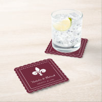 Wine Lilie Wedding Paper Untersetzer