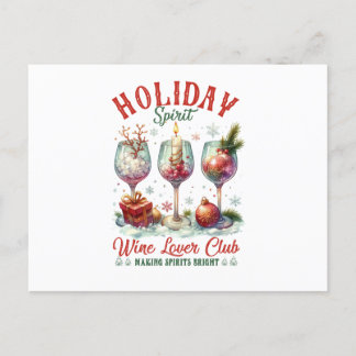Wine Lover Club Feiertagspostkarte