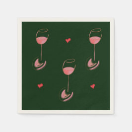 Wine lover cocktail napkins serviette