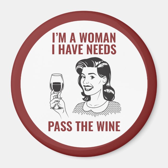 Wine Lover Women Magnet (Vorne)
