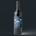 Wine Lovers Funny 2020 Covid Christmas Blue Wood Weinetikett<br><div class="desc">Wine Lovers Funny 2020 Covid Christmas Blue Wood Wine Label</div>