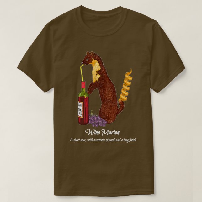 Wine Marten für dunkle Kleidung T-Shirt (Design vorne)