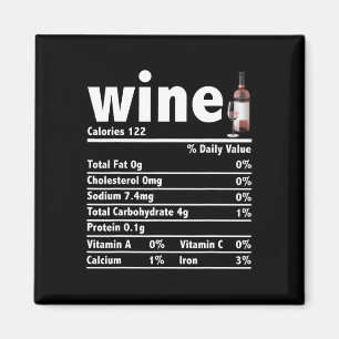 Wine Nutrition Fakten Erntedank Weihnachtsnachtsna Magnet