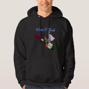 Wine O Clock Illustration für Frauen, die Wein Lie Hoodie