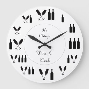 Wine-O-Uhr Große Wanduhr