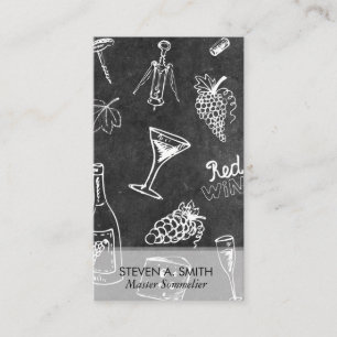 Wine Pattern Slate   Sommelier Visitenkarte
