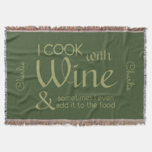 Wine Quote individuelle Name werfen Decke