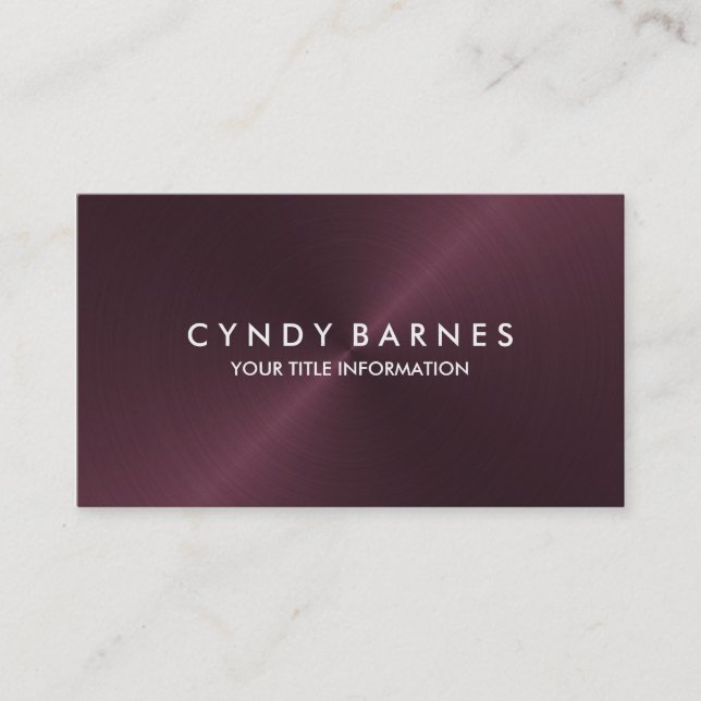 Wine Sheen Business Card Visitenkarte (Vorderseite)