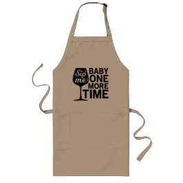Wine Sip Me Baby noch einmal lustiges Geschenk Lange Schürze