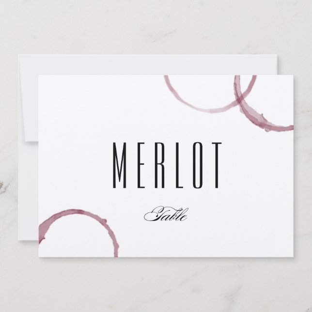 Wine Stains Winery Vineyard Numéro de carte (Devant)