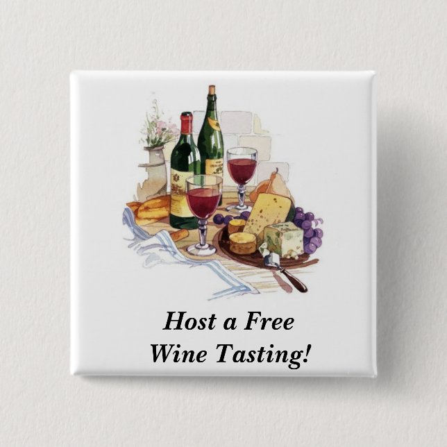 wine-tasting-7, bewirten eine freie Weinprobe! Button (Vorderseite)