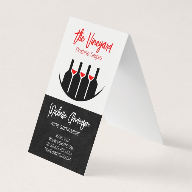 Wine Tastings | Bottles and Glasses  Visitenkarten (Vorderseite)