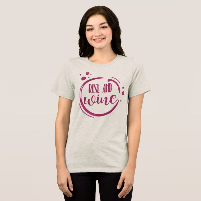 Wine Themed Bachelorette Group Tri-Blend Shirt (Vorderseite voll)
