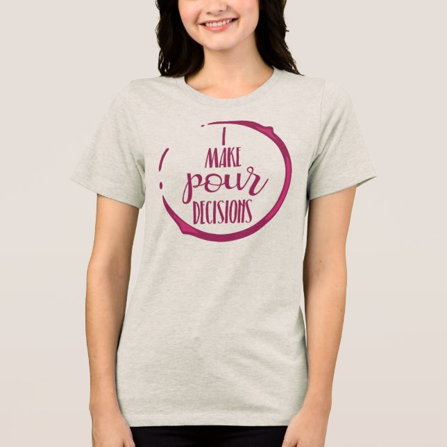 Wine-Themed Bachelorette Group Tri-Blend Shirt (Vorderseite)