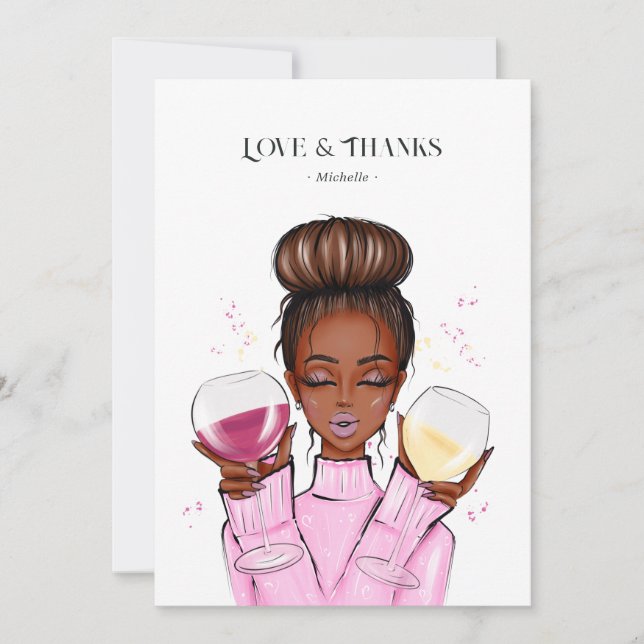Wine Themed Dankeskarte (Vorderseite)