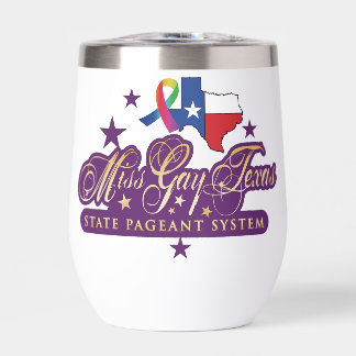 Wine Tumbler avec le logo de Miss Gay Texas State