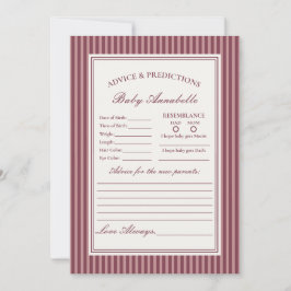 Wine Vineyard Club Old Money Advice for Baby Card Einladung