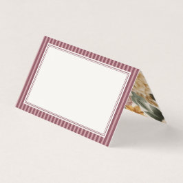 Wine Vineyard Club Old Money Striped Place Cards