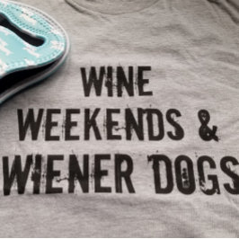Wine Weekends & Dackel Dogs Bella Leinwand Shirt