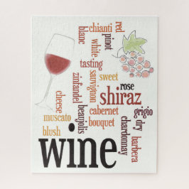 Wine Word Cloud Design Puzzle