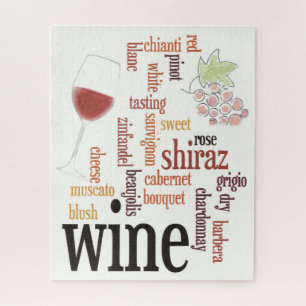 Wine Word Cloud Design Puzzle