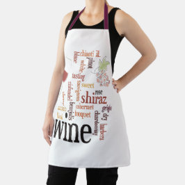 Wine Word Cloud Design Schürze