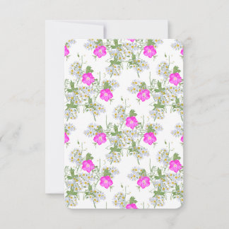 Winecups and Asters - Peak Summer - Thank You Card Dankeskarte