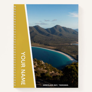 Wineglass Bay, Tasmania, Australien, Gold Notizbuch