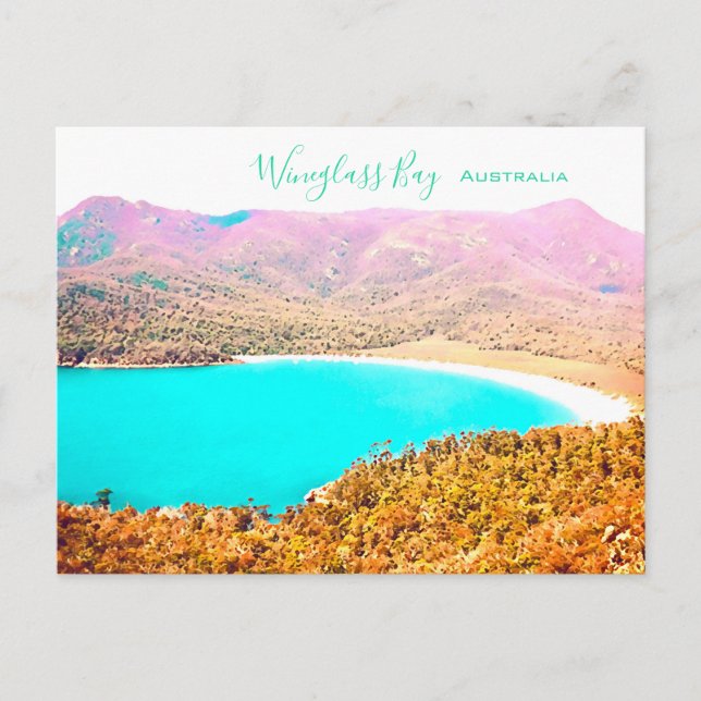 Wineglass Bay Tasmania Australien Postkarte (Vorderseite)