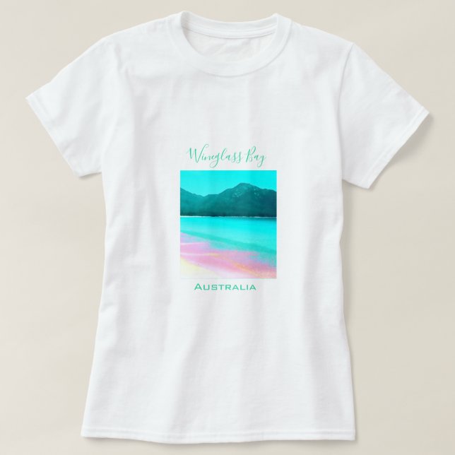 Wineglass Bay Tasmania Australien T-Shirt (Design vorne)