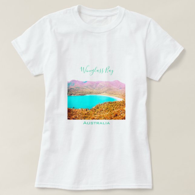 Wineglass Bay Tasmania Australien T-Shirt (Design vorne)