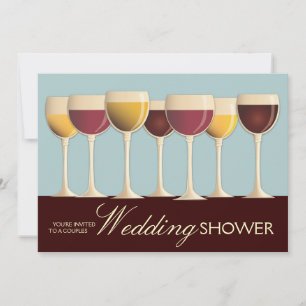 Wineglass Selection Paare Polterabend in Aquamarin Einladung