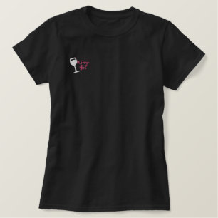 Winey Girl Besticktes T-Shirt