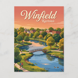 Winfield, Kansas Postkarte