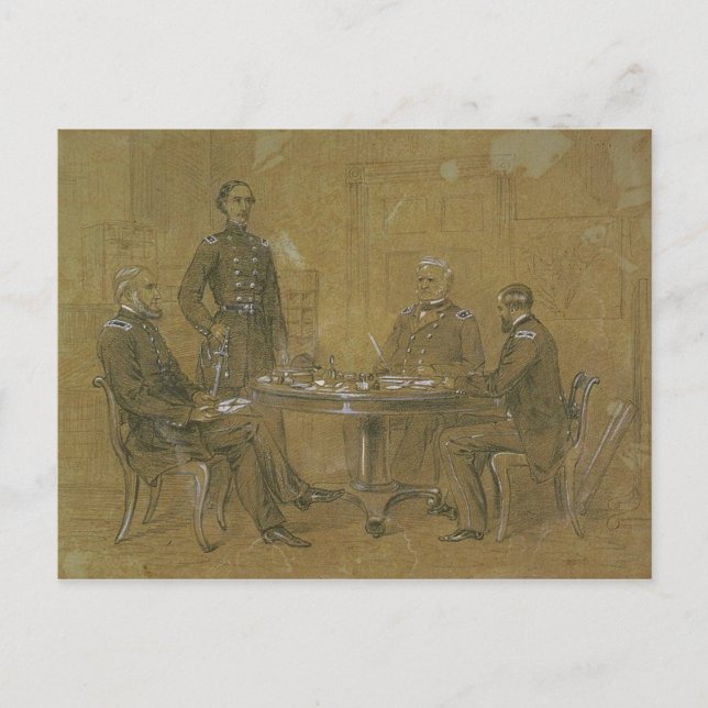 Winfield Scott und Staff Postkarte (Vorderseite)