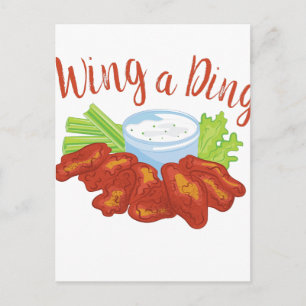 Wing a Ding Postkarte