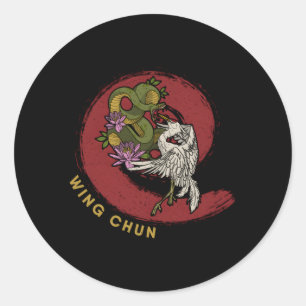 Wing Chun Chinese Mial Karate Runder Aufkleber