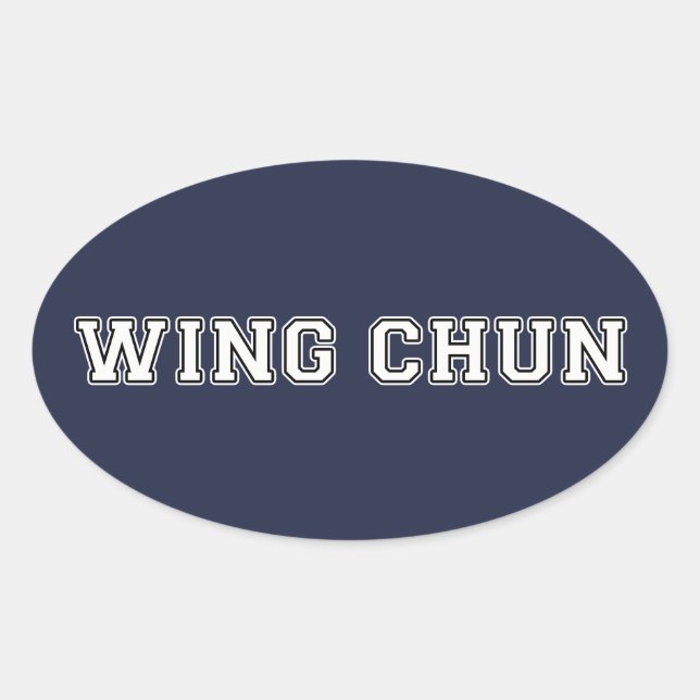 Wing Chun Ovaler Aufkleber (Vorderseite)