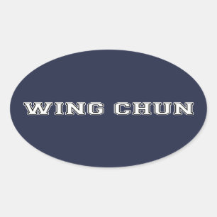 Wing Chun Ovaler Aufkleber