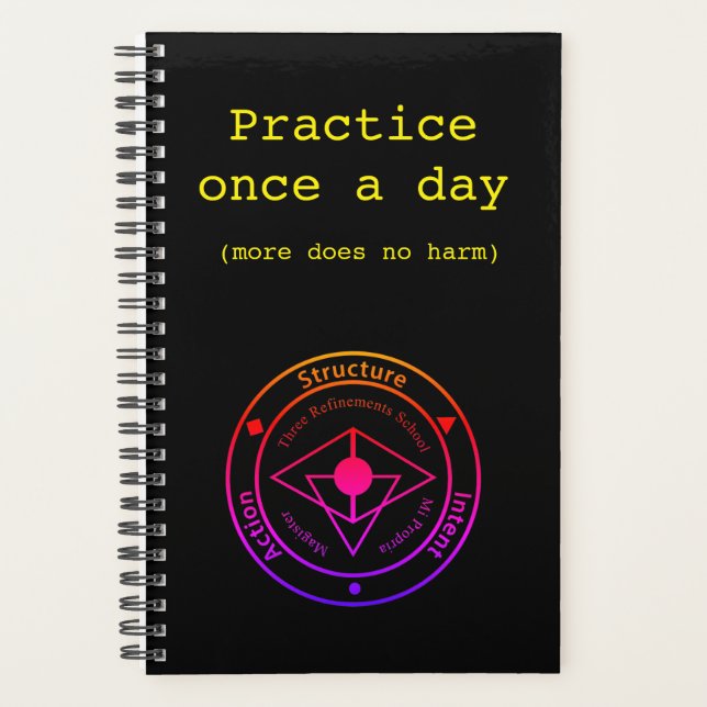 Wing Chun Training Journal (schwarz) Planer (Vorderseite)