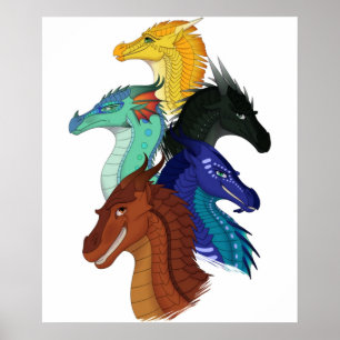 Wing fire Dragon Hauptrollen Klassiker Poster
