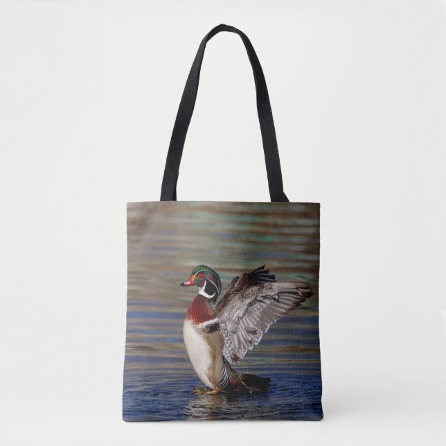 Wing Flapping Wood Duck Tasche (Vorderseite)