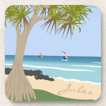 Wing Foil Surfers Pandanus Tree at Beach hinzufüge