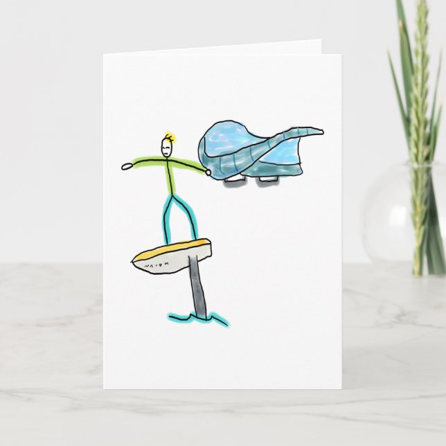 Wing Foiling Stickman Karte (Vorderseite)