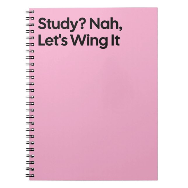 Wing It Funny Study Notebook Notizblock (Vorderseite)