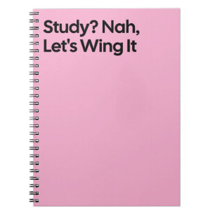 Wing It Lustiger Studiennotizblock Notizblock