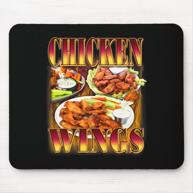 Wing Lover Bootleg Rap CDs Ästhetik 90er Funny Chi Mousepad (Vorne)
