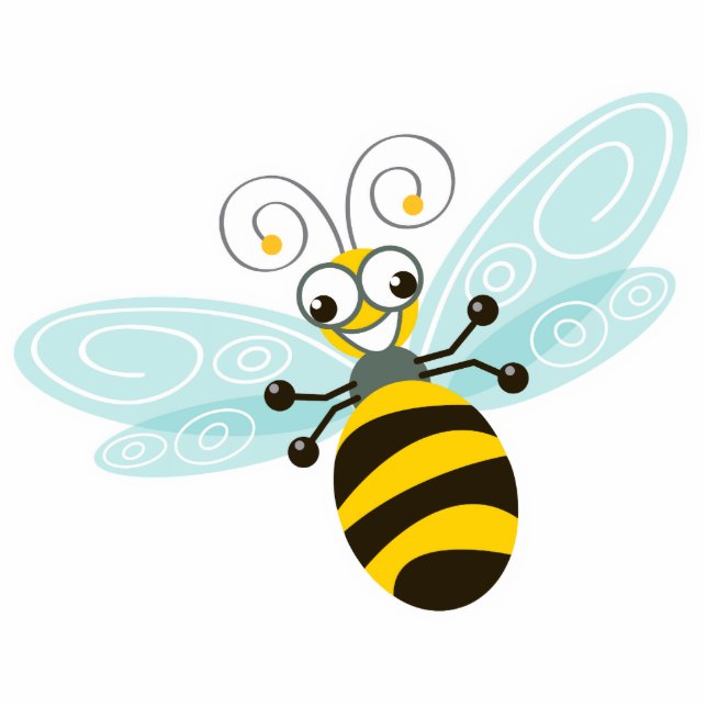 Wing-Nutz™_Bumble Bee (Buzz)_ Sweet & Fun Fotoskulptur Magnet (Vorne)