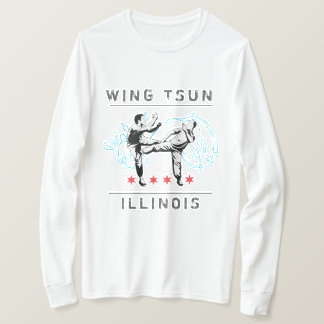 Wing Tsun Illinois - Horizontale Linie Weiß T-Shirt