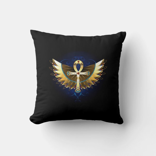 Winged Ägyptisch Knöchelkissen Kissen (Vorderseite)